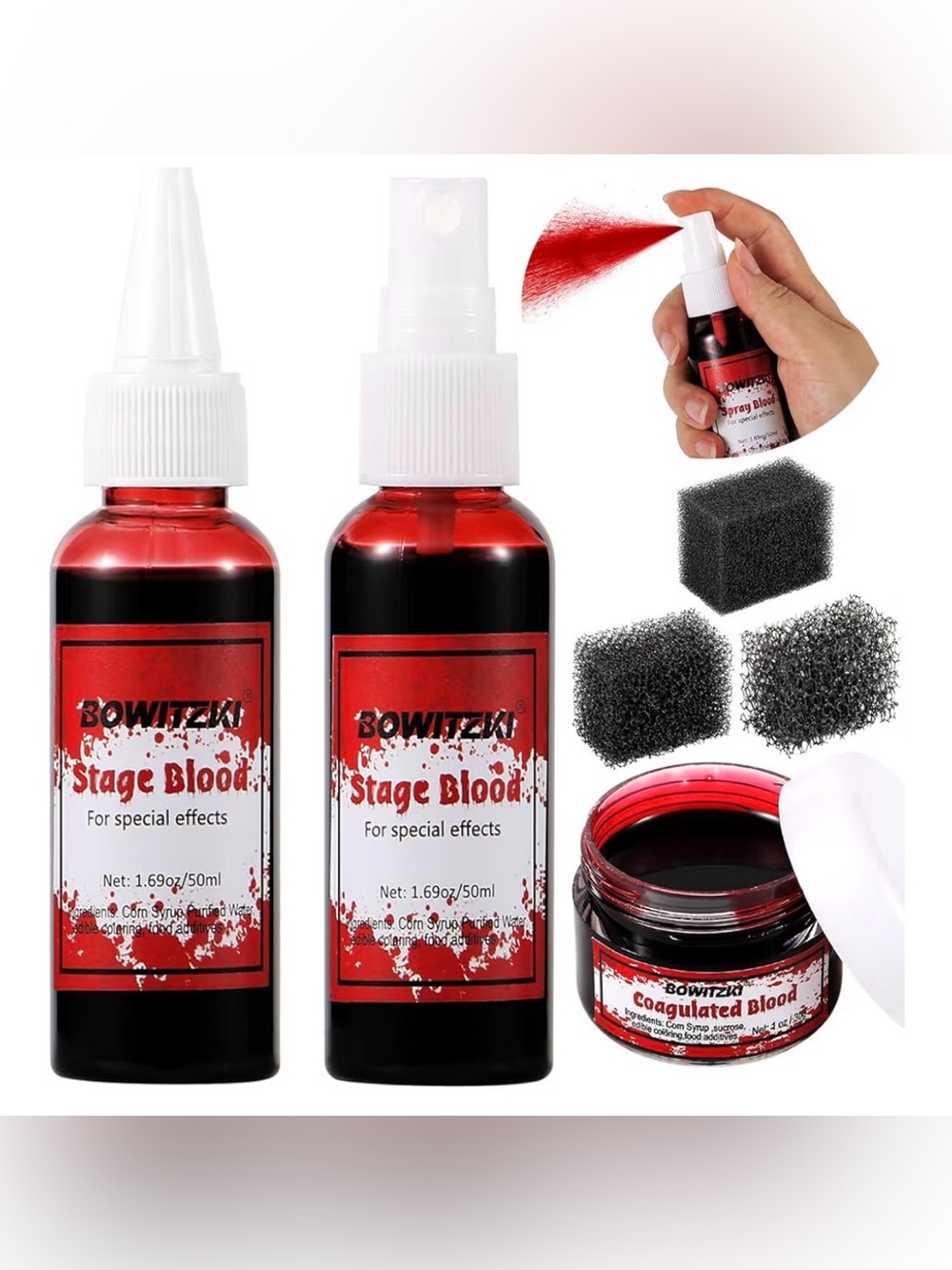 NWT Bowitzki Fake Blood 3PCS Realistic Washable